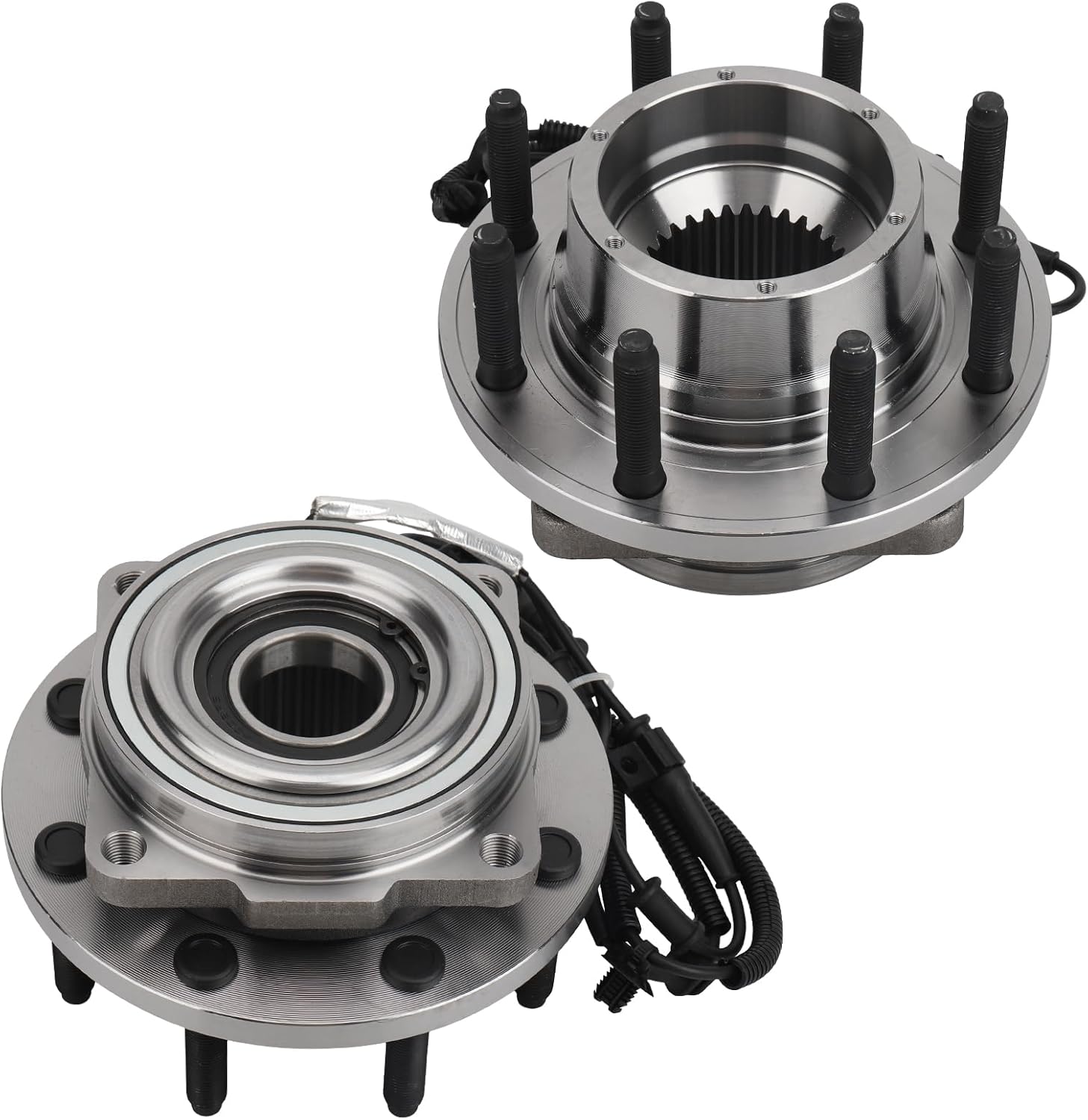 DRIVESTAR 515183 Rodamientos de rueda delantera y conjunto de cubo compatible con Ford F-250 Super Duty F-350 Super Duty 4WD 2017-2020, con ABS 8