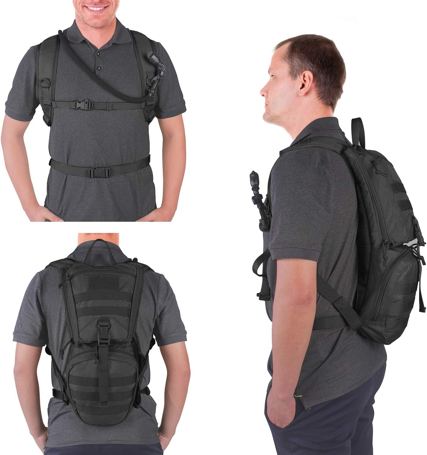 Unigear Mochila táctica de hidratación 1050D con bolsa de agua de 3 L, paquete de aislamiento térmico que mantiene el líquido fresco hasta 4 horas