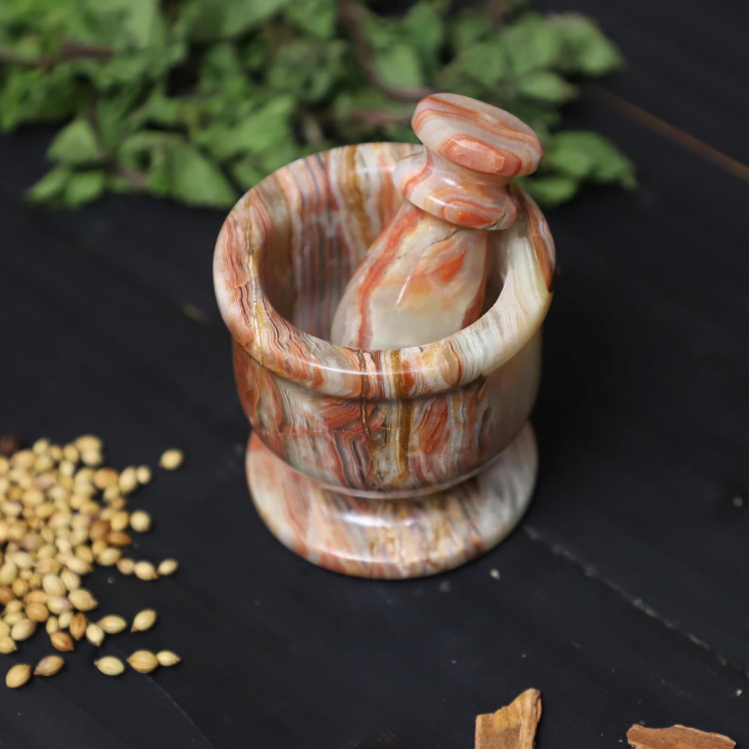 Exquisito juego de mortero y mortero de mármol tu último artículo esencial de cocina para moler especias, hacer guacamole, salsa, pesto y pastillas