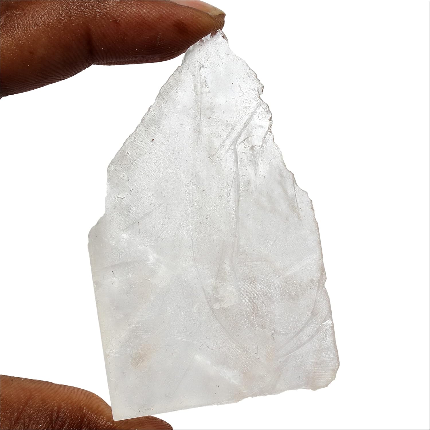 GEMHUB Cuarzo blanco transparente natural de 336 quilates piedra para pulgar, meditar y curar con cristal de reiki, Gema, Cuarzo brasileño