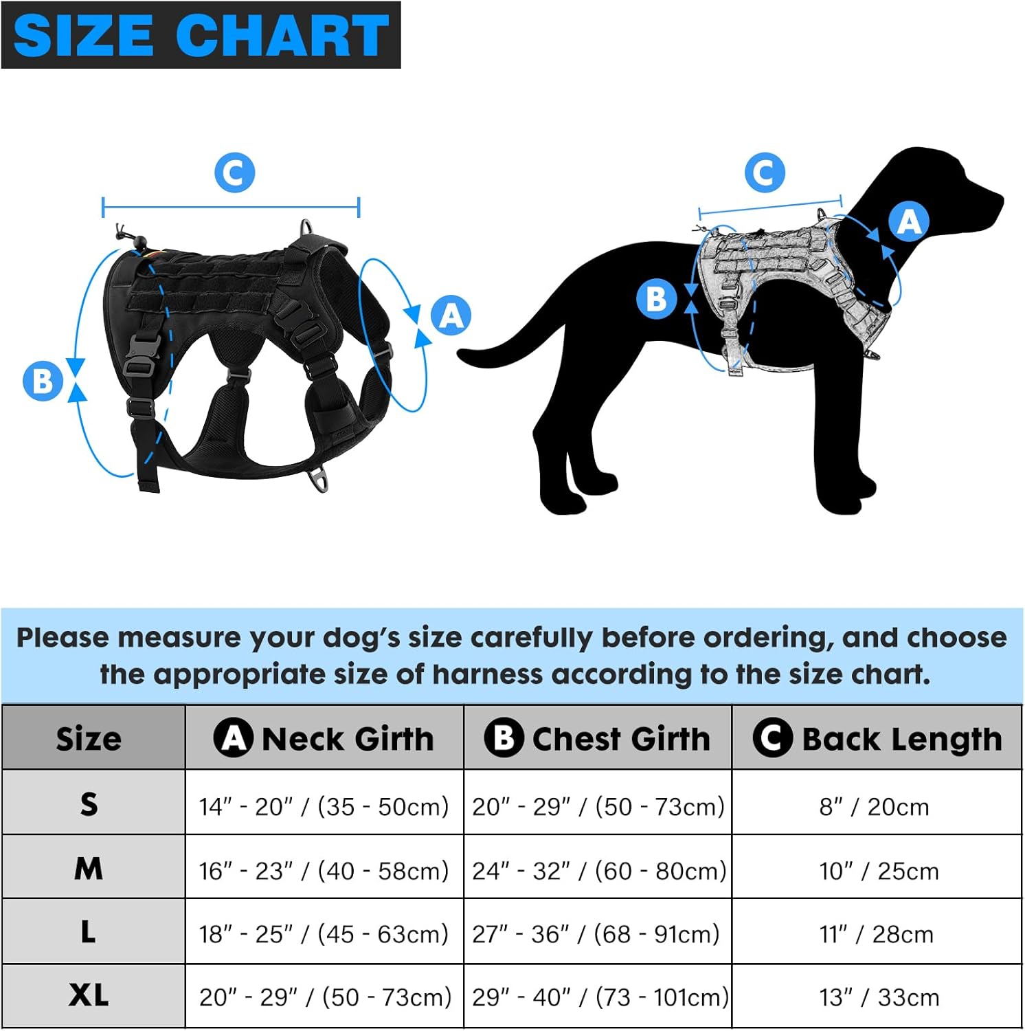 Plutus Pet Arnés táctico para perro con hebillas de metal, ajustable, chaleco para perro de servicio sin tirones con sistema Molle para perros
