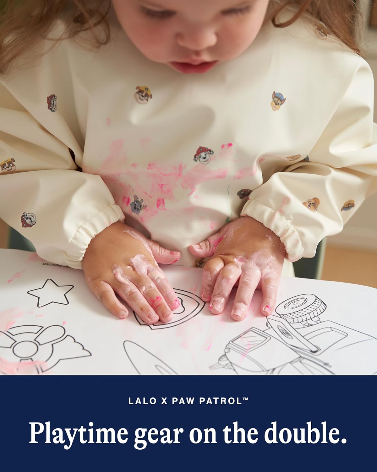 Lalo PAW Patrol – Tapete de dibujo reutilizable con marcadores de borrado en seco, tapete reutilizable de silicona transparente para garabatos,
