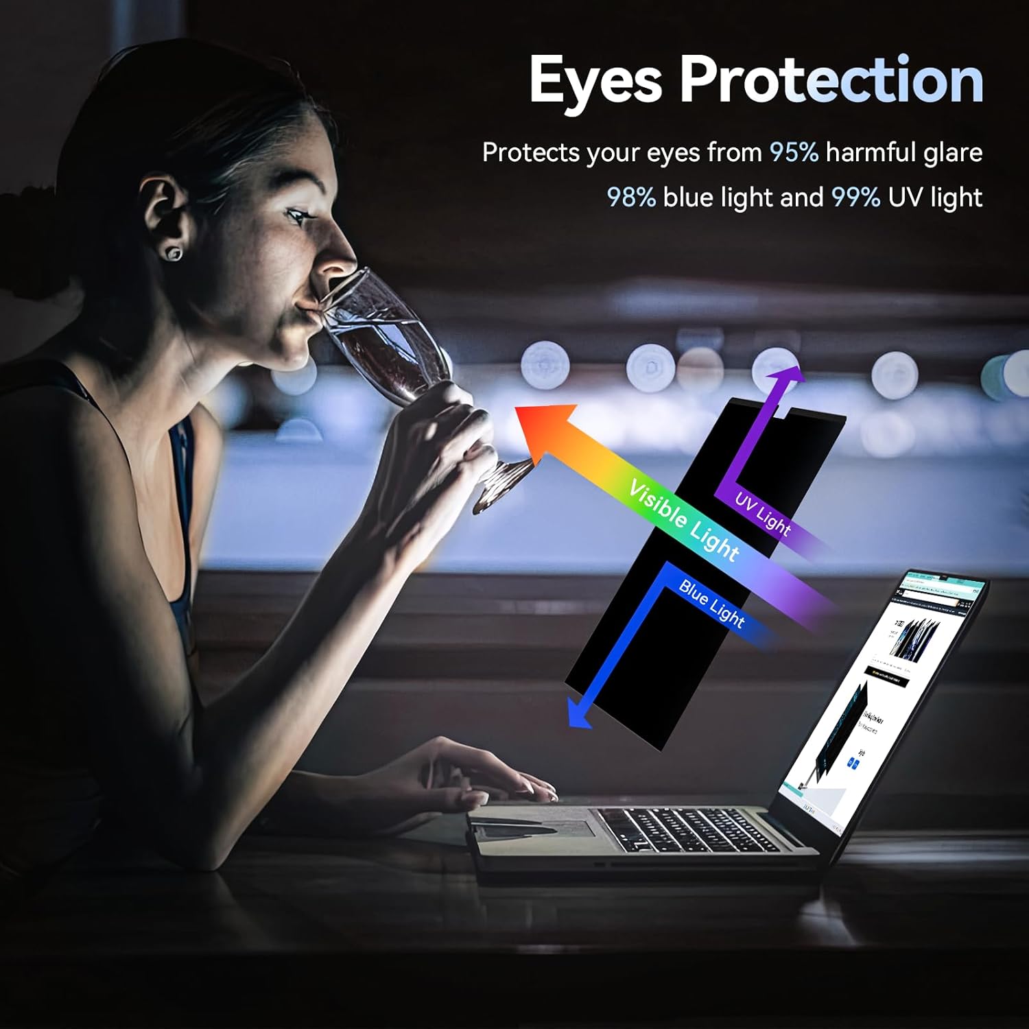 Protector de pantalla magnético de privacidad compatible con MacBook Pro de 16 pulgadas (2021-2024, M1, M2), filtro de privacidad extraíble