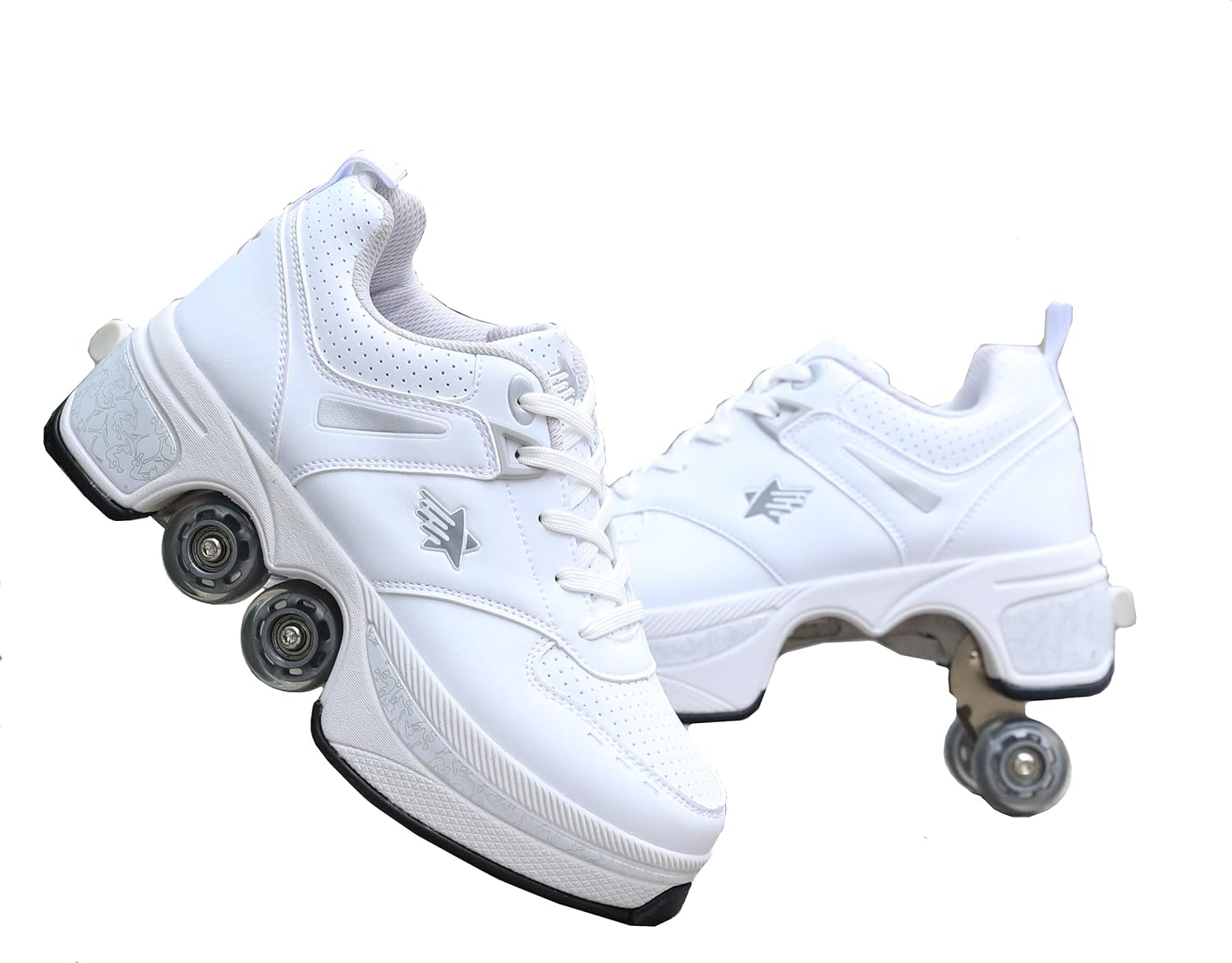 Deformación Parkour Roller Shoes 4-Wheels Parkour Children’s Park Walking Roller Skates