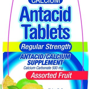 Major Calcium Antacid – Tabletas masticables con sabor a fruta surtida, fuerza regular, 150 por botella (paquete de 5) Major Calcium Antacid – Tabletas masticables con sabor a fruta surtida, fuerza regular, 150 por botella (paquete de 5)
