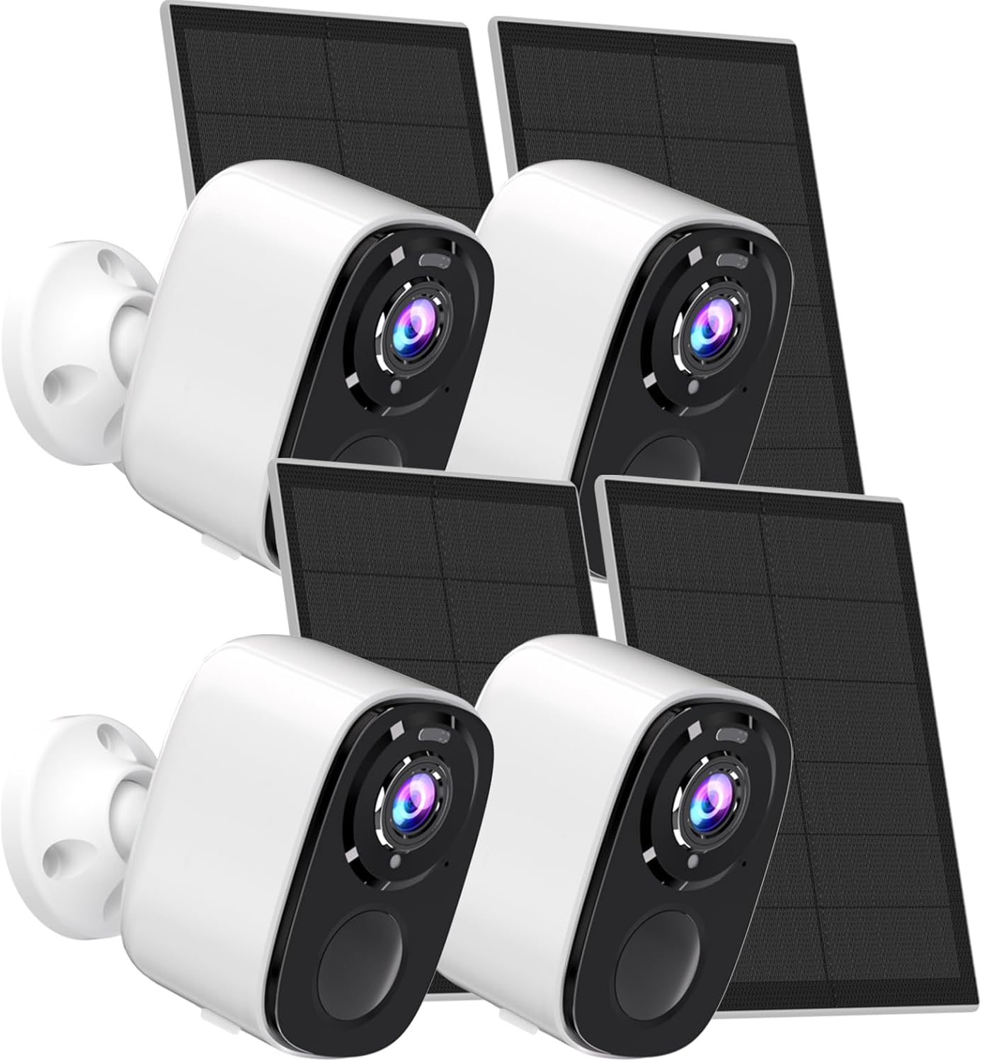 Cámaras de seguridad inalámbricas de 5 MP para exteriores con panel solar, detección de IA, QHD 2K (2560 x 1920P) Cámara de seguridad de visión
