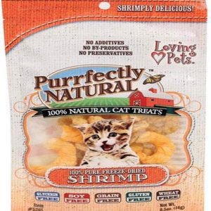 Loving Pets Purrfectly – Golosinas naturales de camarones liofilizados para gatos, 0.5 onzas Loving Pets Purrfectly – Golosinas naturales de camarones liofilizados para gatos, 0.5 onzas