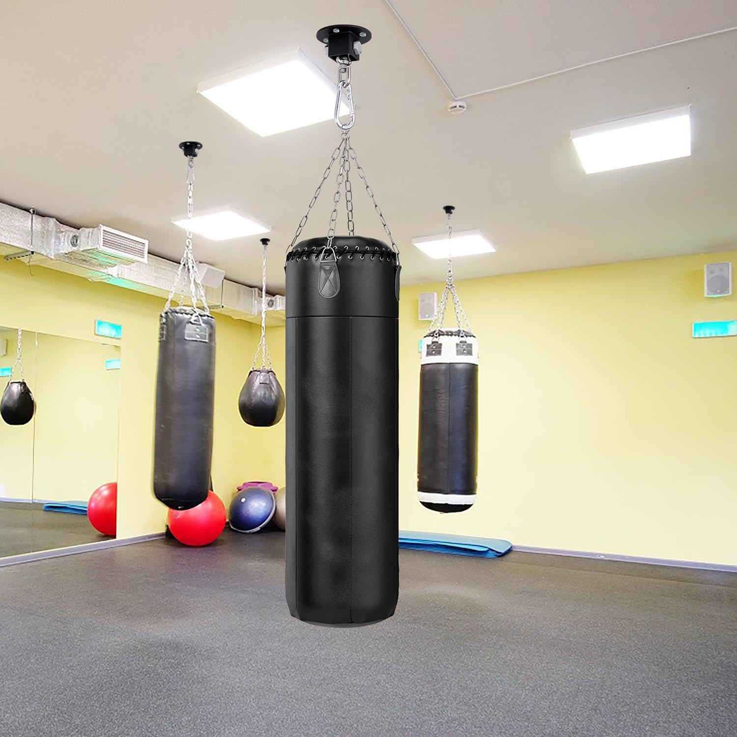 YZZHAJ Soporte de pared para colgar bolsas de boxeo en el techo, ganchos de suspensión de columpio resistentes, capacidad de peso de 300 libras,