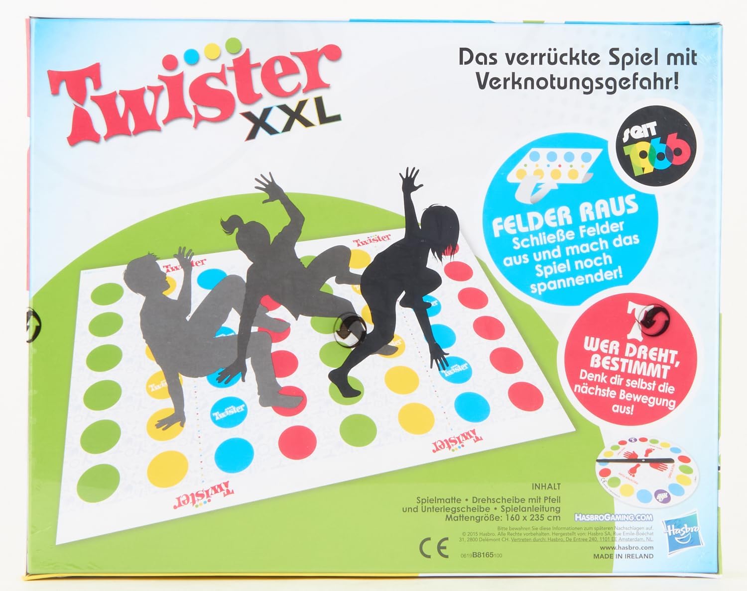 Hasbro Gaming 0 Twister Ultimate con alfombrilla más grande y más campos de color, juego para familias y niños de 6 años en adelante, compatible con