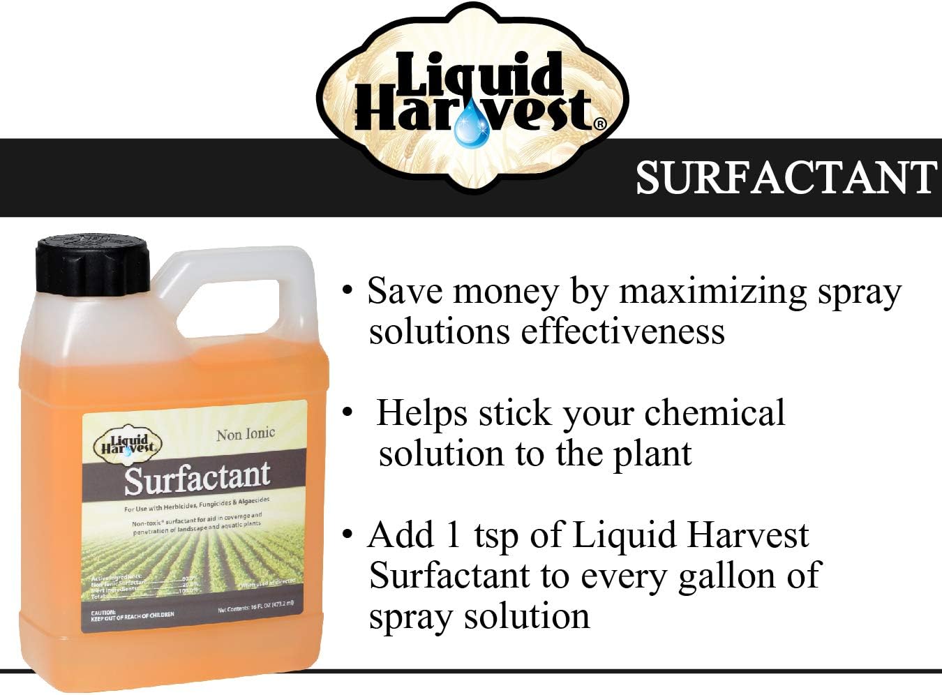 Liquid Harvest Lazer – Indicador de patrón de aerosol azul de 8 onzas, surfactante de 16 onzas y paquete de mesotrione de 8 onzas para un control