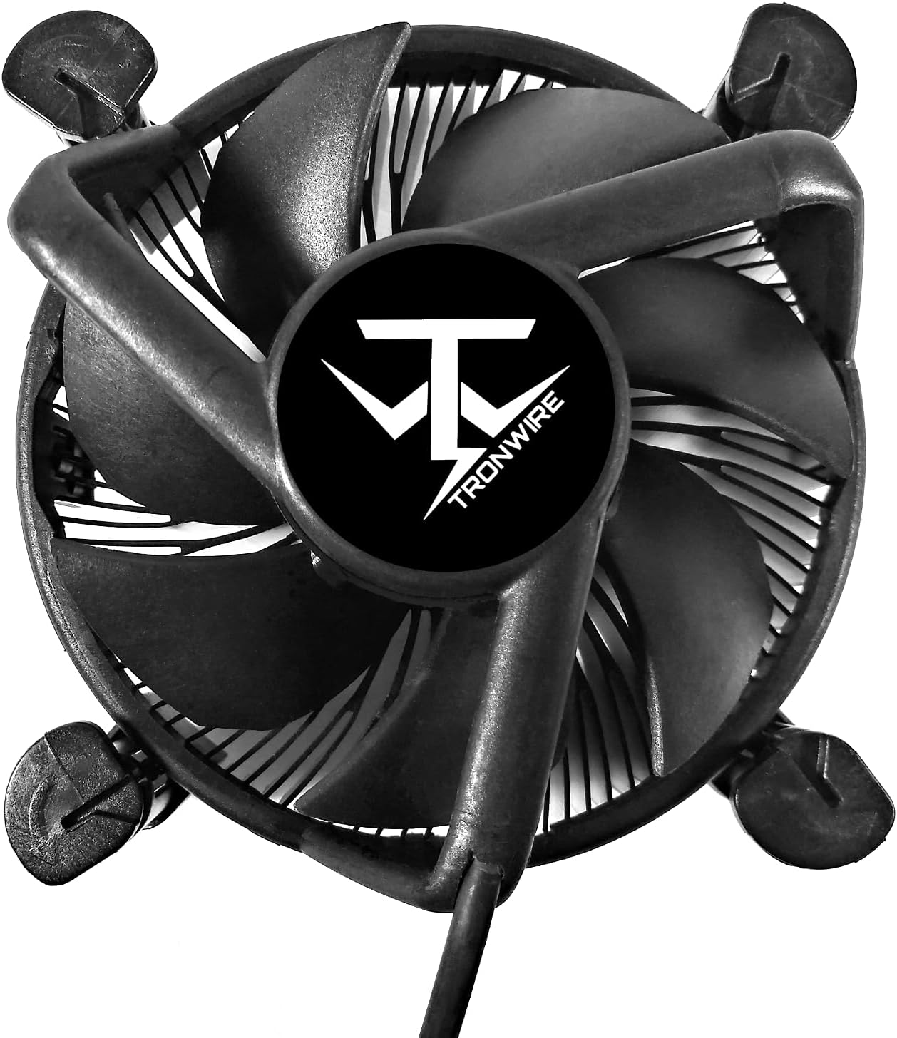 TRONWIRE TRONWIRE TW-18 Enfriador de CPU con disipador de calor de aluminio y base de núcleo de cobre y ventilador PWM de 4 pines de 3.622 in 3200