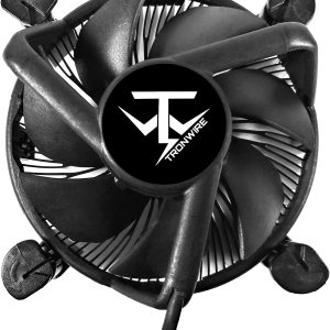 TRONWIRE TRONWIRE TW-18 Enfriador de CPU con disipador de calor de aluminio y base de núcleo de cobre y ventilador PWM de 4 pines de 3.622 in 3200 TRONWIRE TRONWIRE TW-18 Enfriador de CPU con disipador de calor de aluminio y base de núcleo de cobre y ventilador PWM de 4 pines de 3.622 in 3200