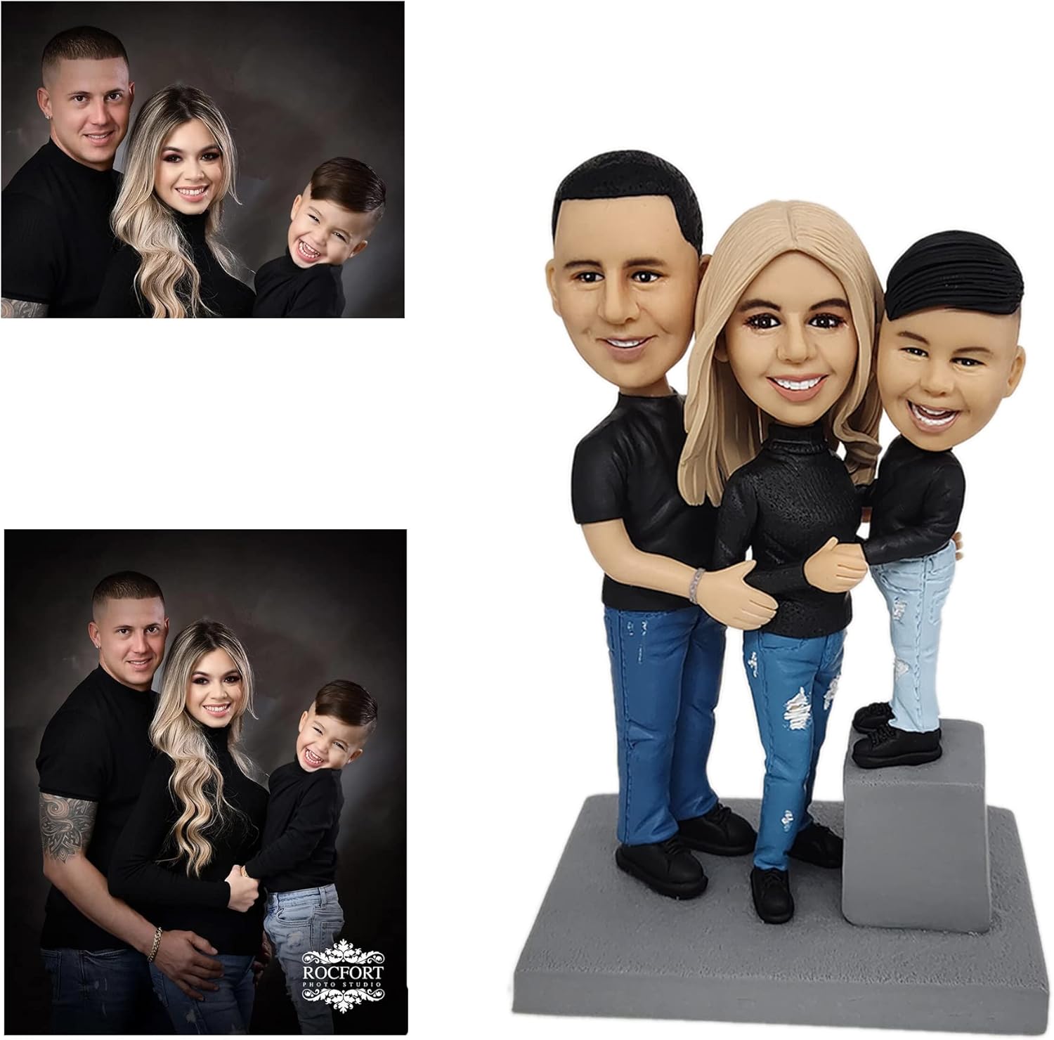 Mydedor – Figura de cabeza de bobble personalizada, regalo de cumpleaños para la familia, figuras de cabeza de bobble hechas a mano, regalo