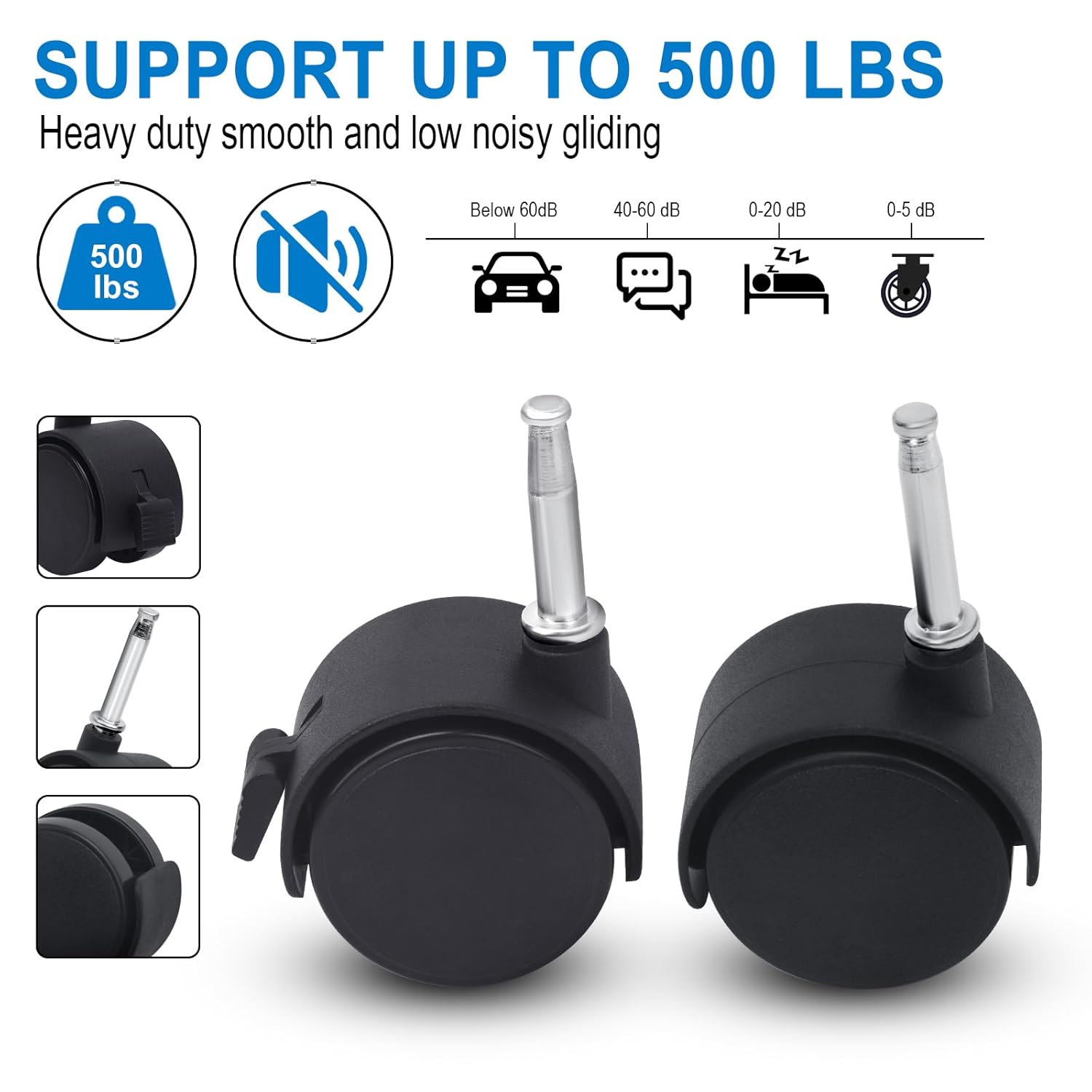 ChengFu Ruedas para silla alta, reemplazo de ruedas para andador de bebé, accesorios para caminantes, ruedas de goma de plástico, ruedas para silla