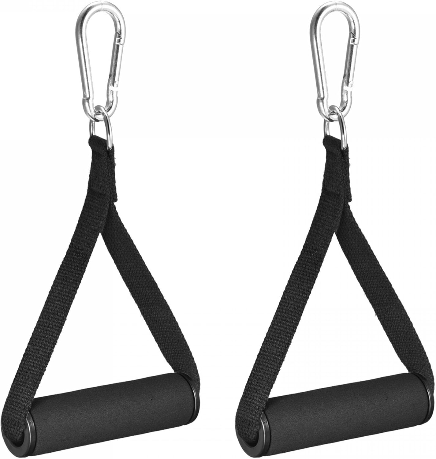 uxcell Asas de banda de ejercicio de resistencia, agarres de espuma con clips grandes para máquina de cables, 1 juego