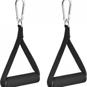 uxcell Asas de banda de ejercicio de resistencia, agarres de espuma con clips grandes para máquina de cables, 1 juego uxcell Asas de banda de ejercicio de resistencia, agarres de espuma con clips grandes para máquina de cables, 1 juego