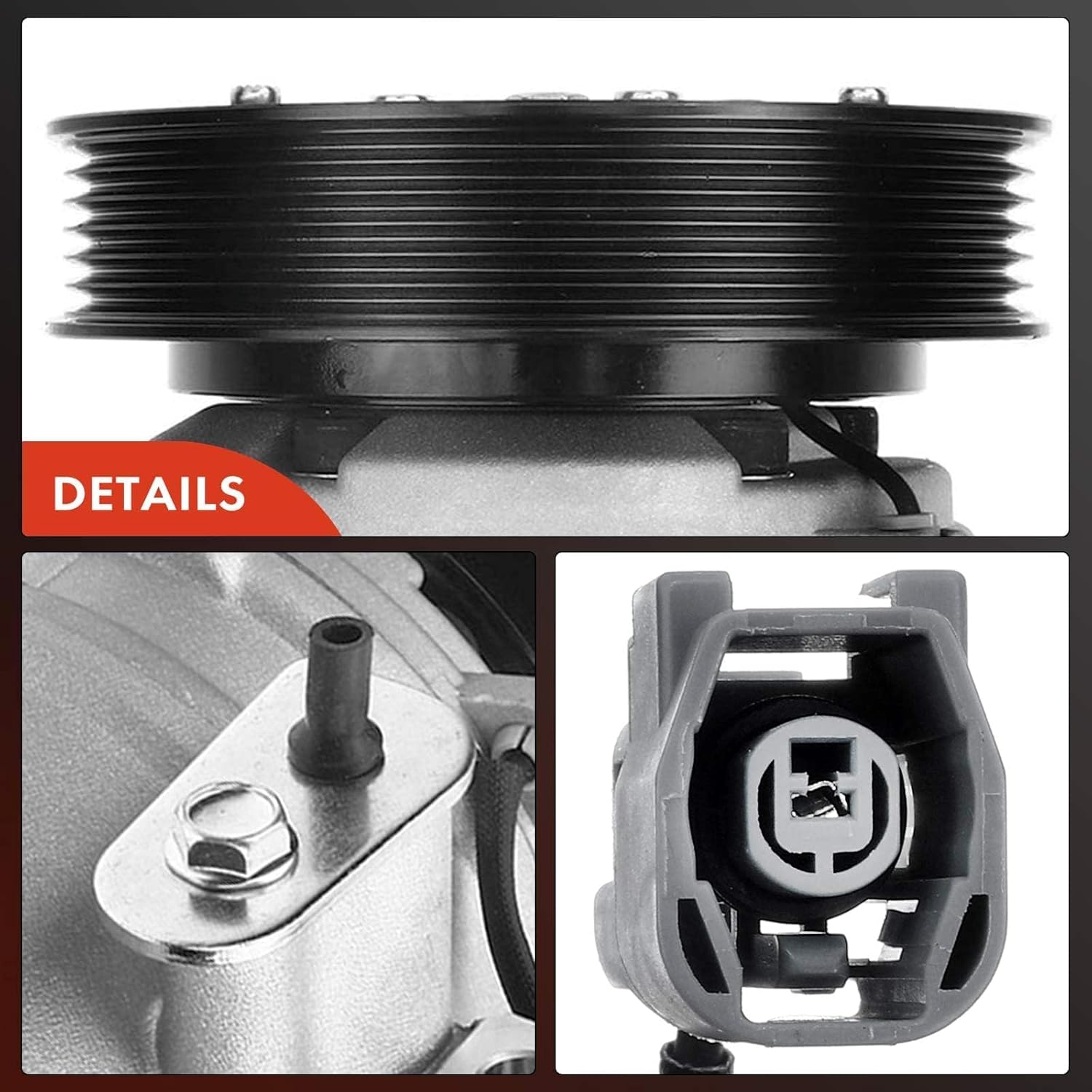 A-Premium Compresor de AC con embrague compatible con Mazda 3 2.3L 2007-2009, 6 2.3L 2006-2007, turboalimentado