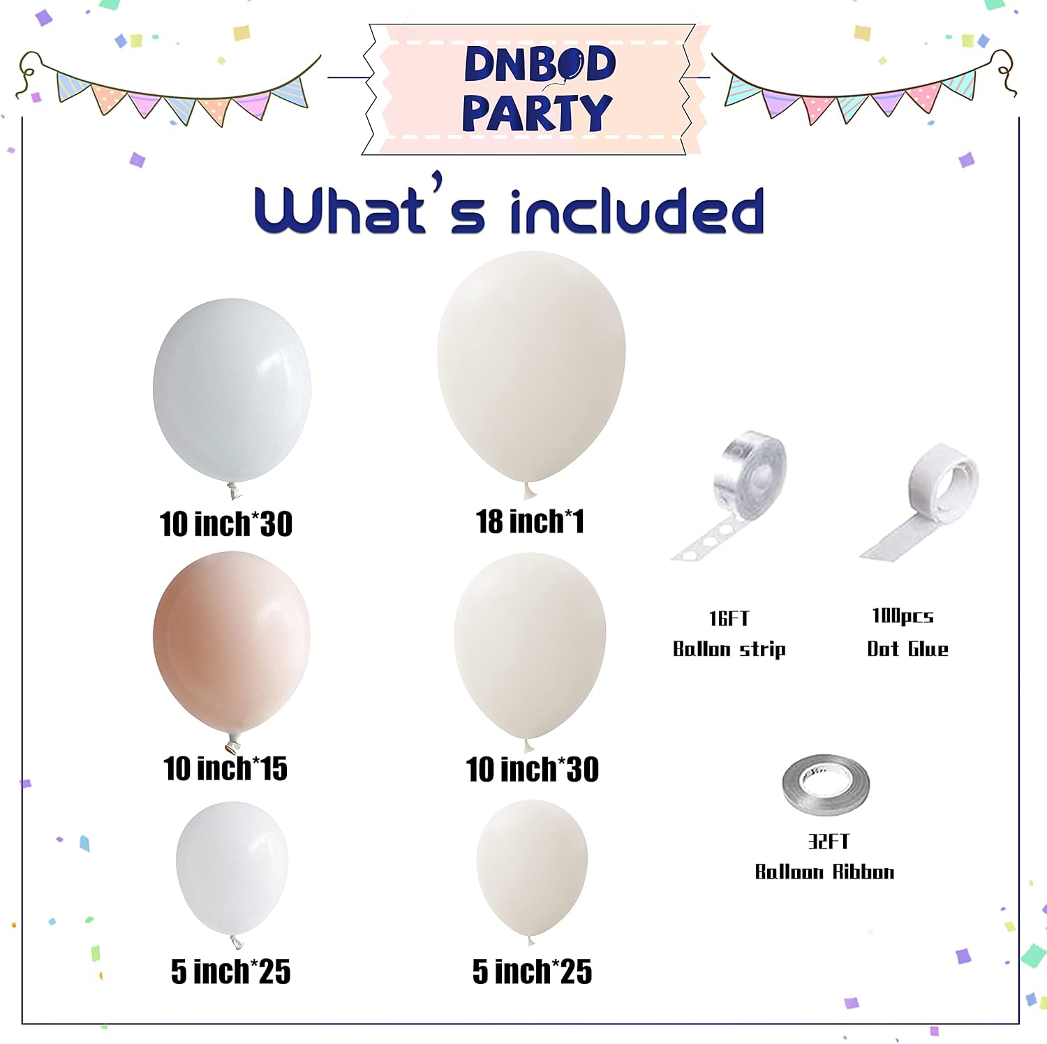 Kit de arco de guirnalda de globos color blanco arena, globos blancos de doble relleno para bodas, baby shower, novia, compromiso, aniversario,