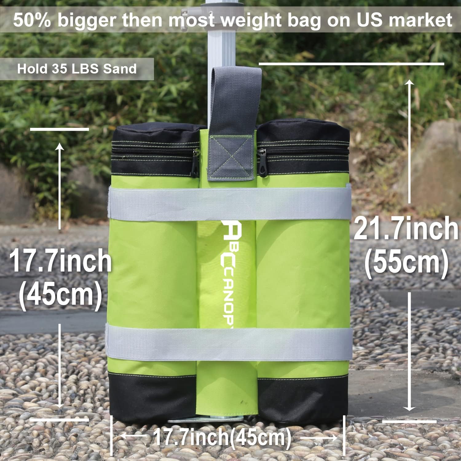 Abccanopy juego de 4 bolsas pesadas para armado de refugio instantáneo de calidad superior y de alta resistencia, de 55 lb cada una, en más de 20