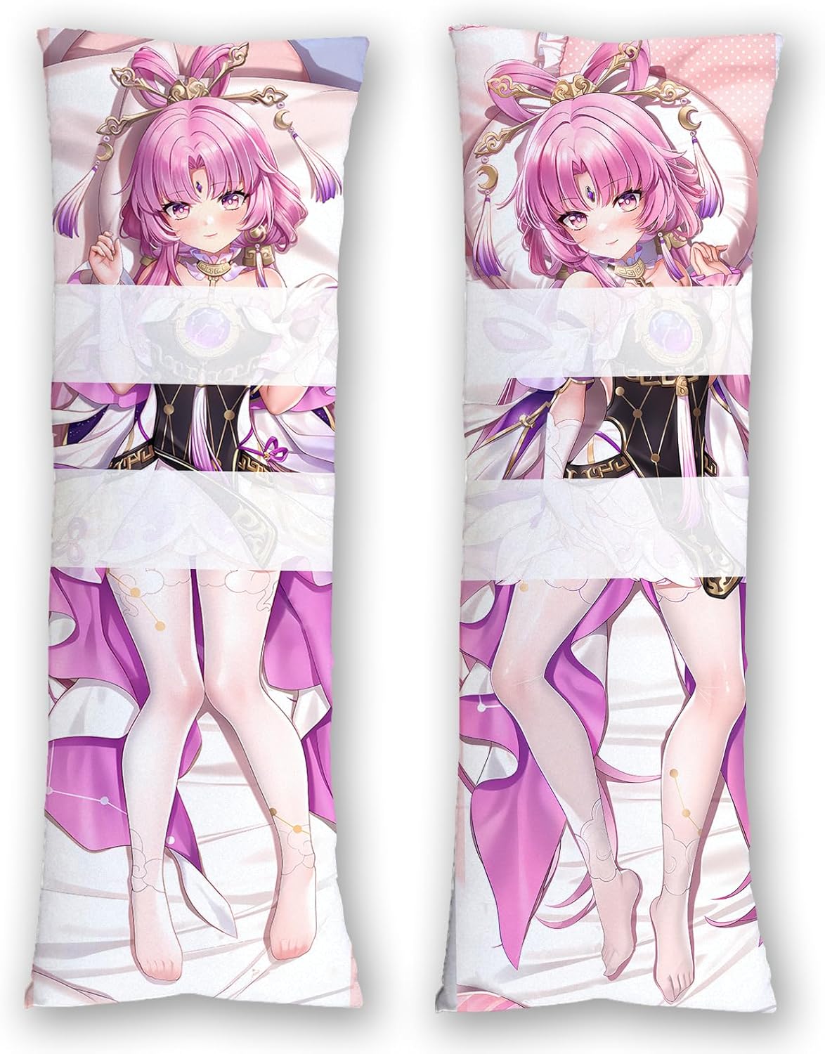 Fu Xuan – Funda de almohada corporal de 2 WT para abrazar suave Honkai Star Rail de doble cara impresa Waifu Girl Dakimakura 59 x 20 pulgadas
