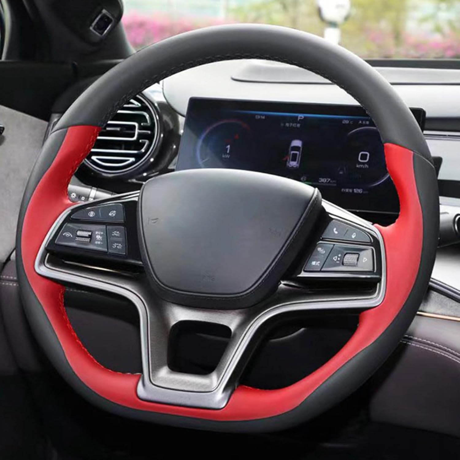 Fundas de volante para BYD Song Plus Dmi Song Pro EV New Energy Qin Plus, cubierta personalizada para volante de automóvil
