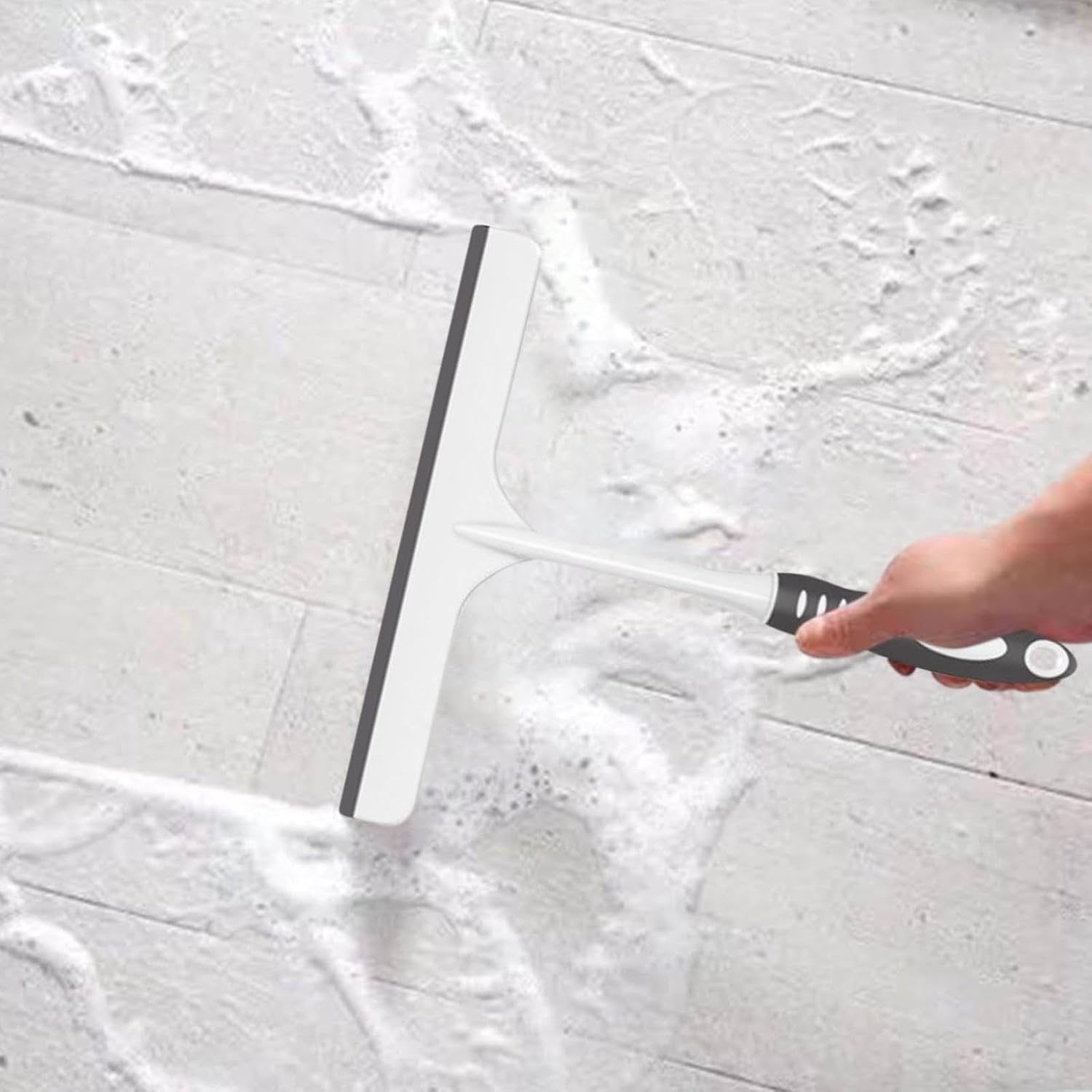 Escobilla de goma para puerta de cristal de ducha, escobilla de ducha multiusos, herramienta de limpieza de silicona para el hogar para azulejos de
