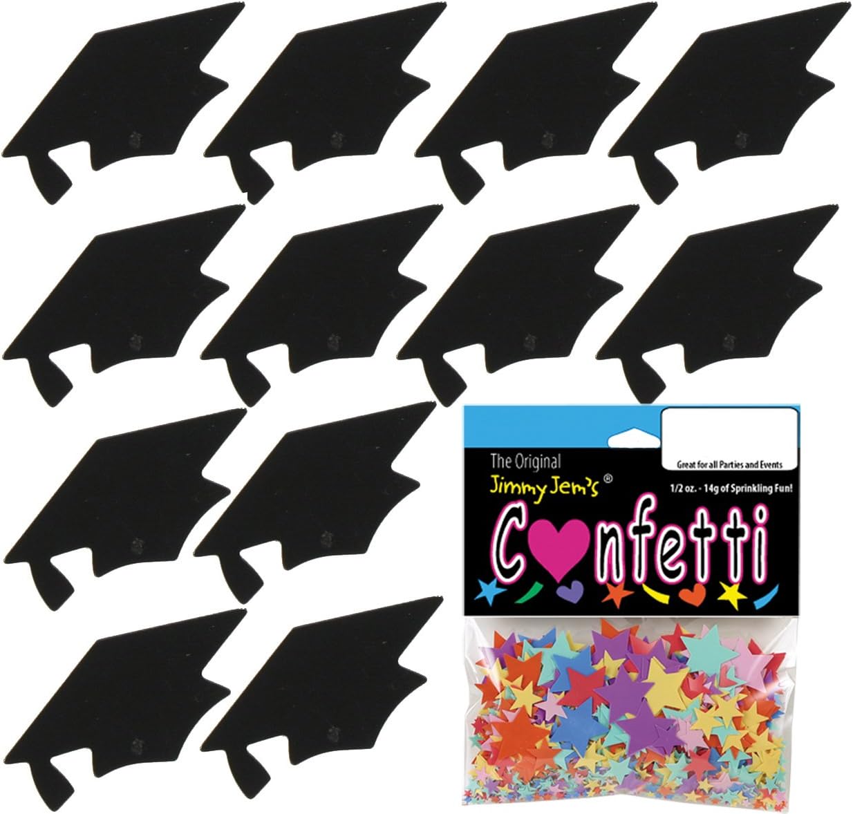 Confeti Grad Cap Negro – Paquete al por menor #8400 QS0
