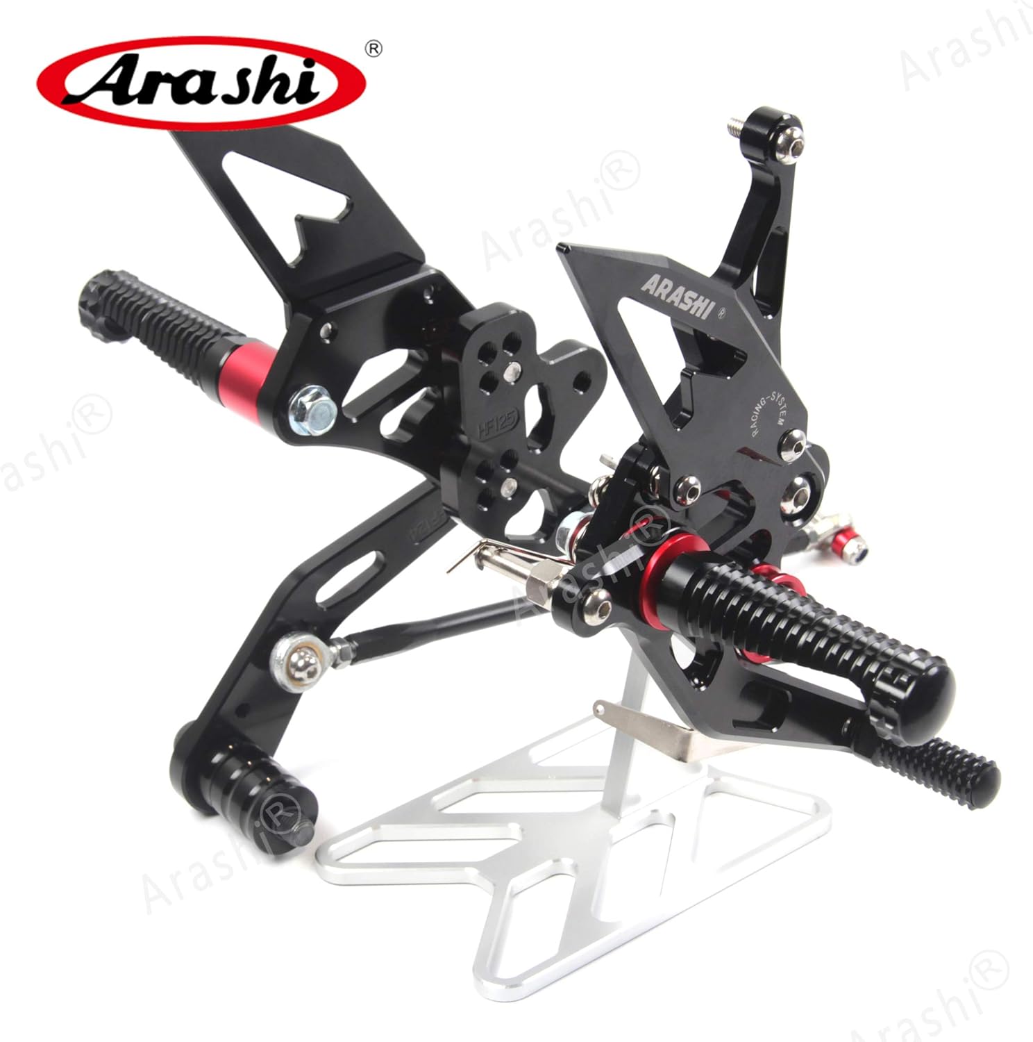 Arashi (Versión 2.0) Reposapiés ajustables para Suzuki GSXR 600 750 2011-2023 Accesorios de motocicleta Reposapiés ajustables GSXR600 GSXR750 Negro