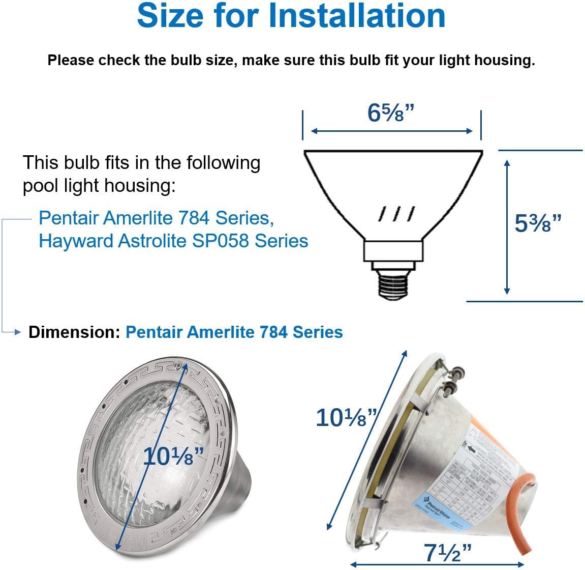 Lámpara LED que cambia de color, 35 vatios, reemplaza a focos incandescentes de 500 vatios en luces de albercas y spa, control remoto, show de 14