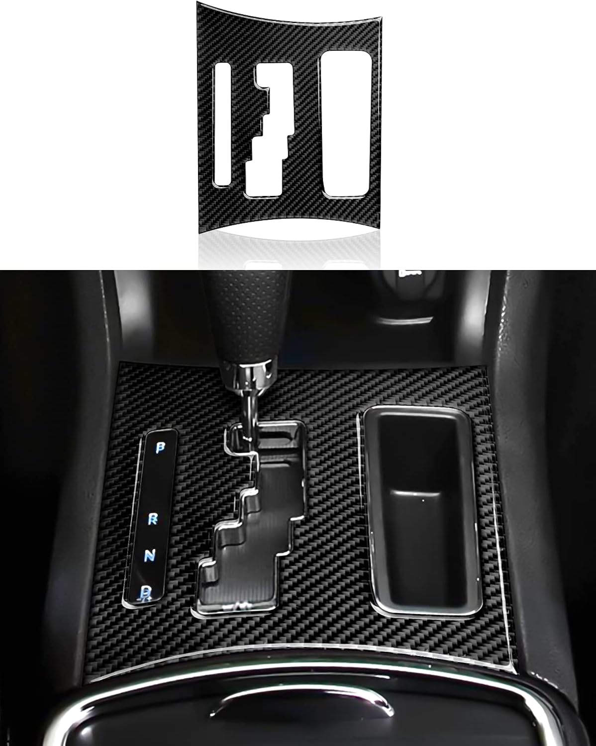 BRMYL Coche cambio cambio panel cubierta calcomanías para 2011 2012 2013 2014 Dodge cargador accesorios fibra carbono interior pegatinas