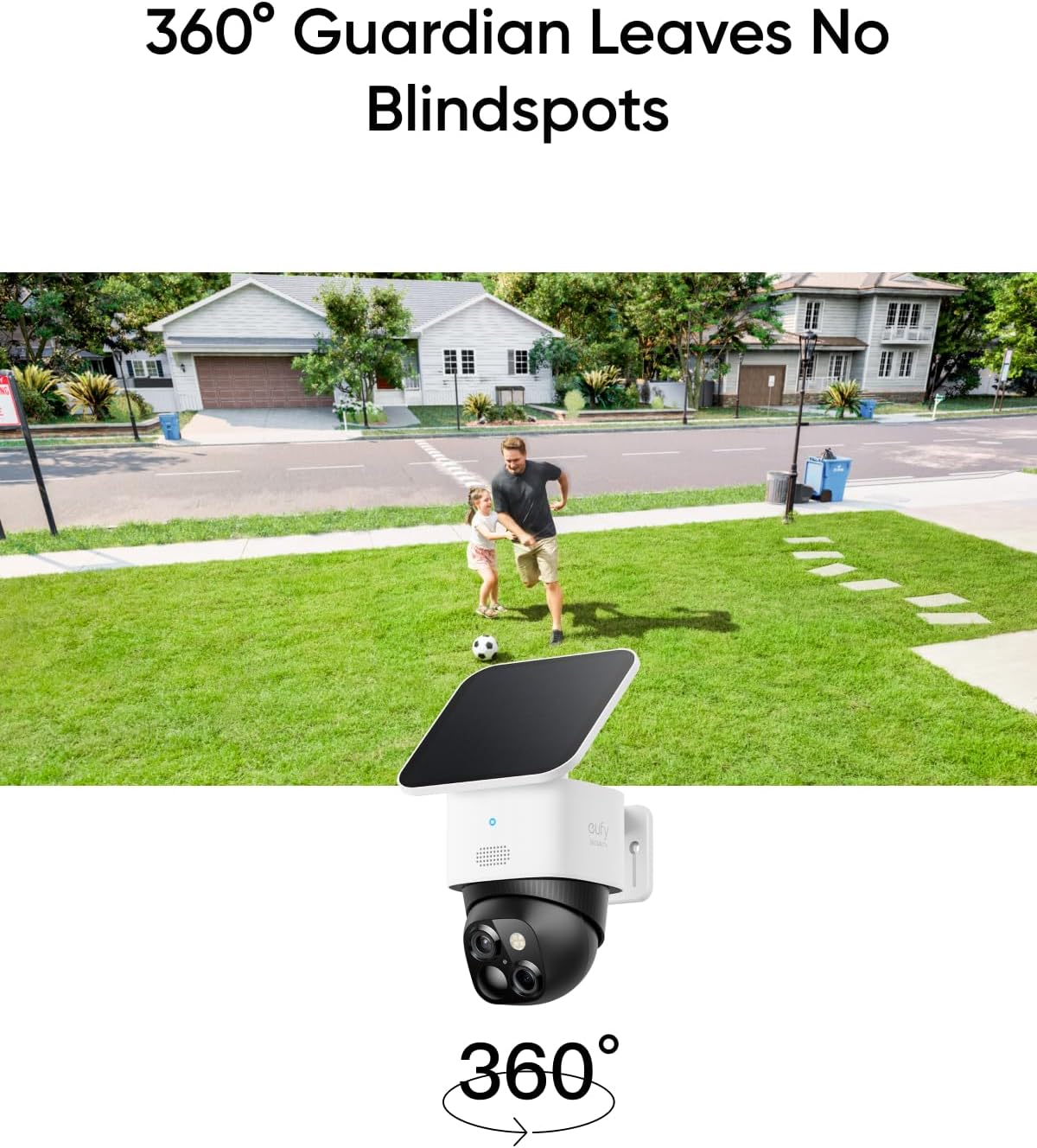 eufy Security SoloCam S340 con HomeBase 3, cámara de seguridad solar, cámara inalámbrica para exteriores, vigilancia de 360, sin puntos ciegos,