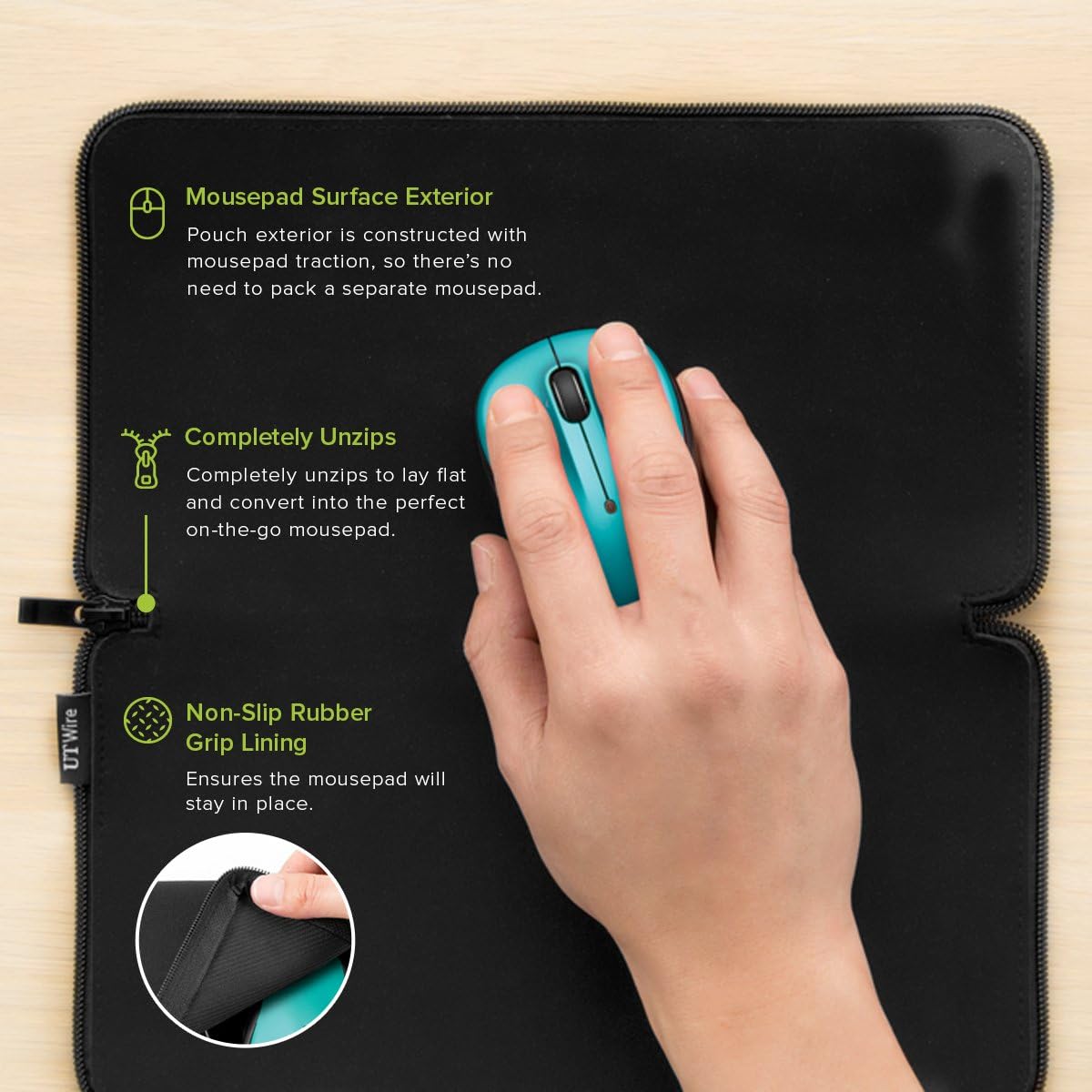 Travel Tech – Kit de funda y cargador para laptop, 1 paquete, color negro
