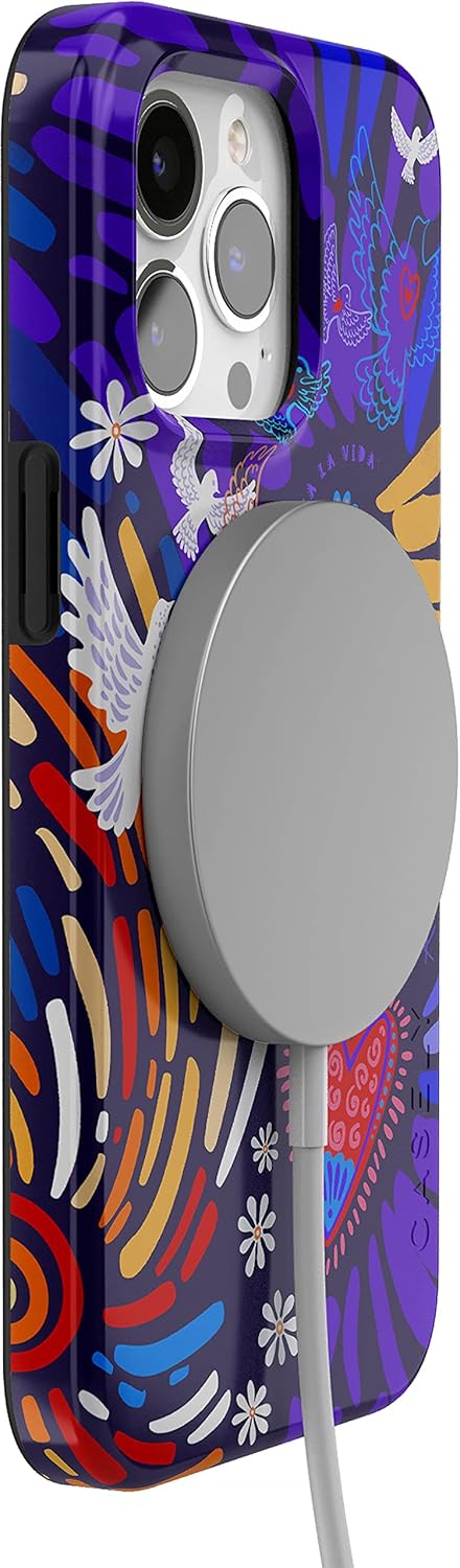 Casely Funda para iPhone 13 Pro Max  Compatible con MagSafe  Viva La Vida  Funda Frida Kahlo Collage
