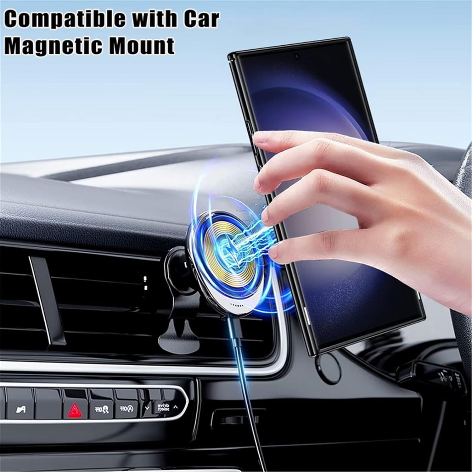 Compatible con fundas magnéticas transparentes para Samsung A32 4G, compatible con soporte de anillo MagSafe, soporte plegable invisible, protección