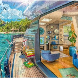 Rompecabezas de 500 piezas para adultos, Ravens-Burger Tropical Island Charter para pensamiento activo, entretenimiento de fiesta, juego de Rompecabezas de 500 piezas para adultos, Ravens-Burger Tropical Island Charter para pensamiento activo, entretenimiento de fiesta, juego de