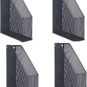 Westerly Soporte de malla para archivos de revista, organizador de escritorio, carpeta de documentos para organización y almacenamiento de oficina, Westerly Soporte de malla para archivos de revista, organizador de escritorio, carpeta de documentos para organización y almacenamiento de oficina,