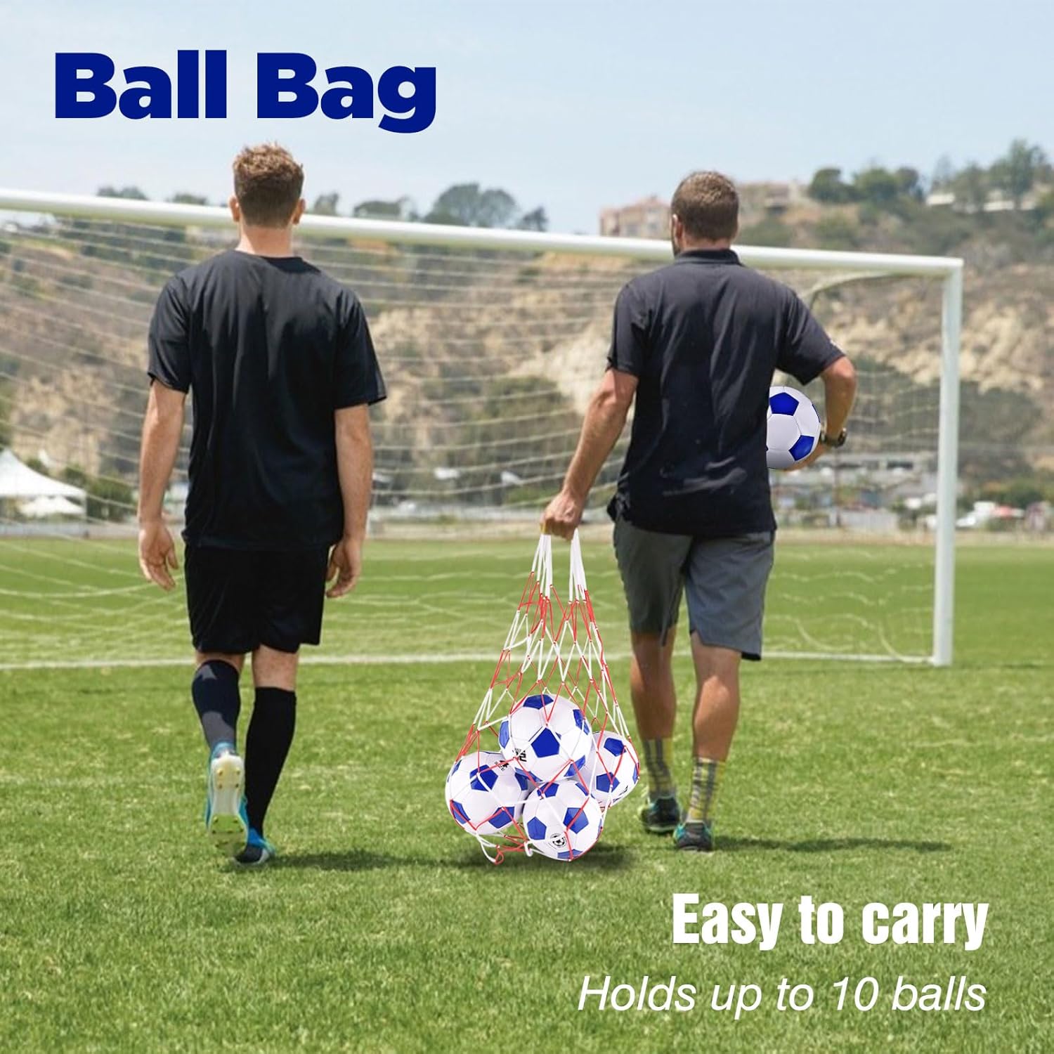 ELKCIP Paquete de 6 pelotas de fútbol clásicas desinfladas tamaño 345 con bomba y bolsa de malla para interiores y exteriores, césped,