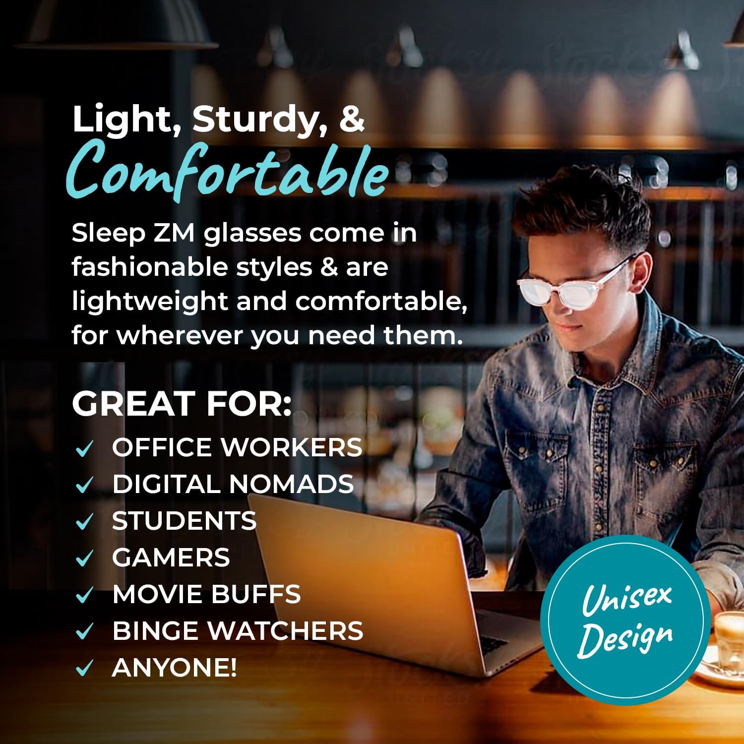 Gafas de bloqueo de luz azul para computadora, TV, juegos mejoran el sueño produciendo naturalmente melatonina para mujeres y hombres