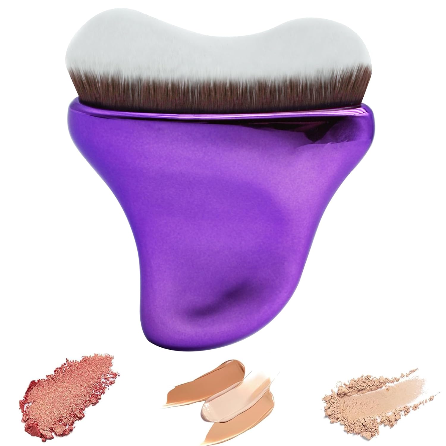 Brocha bronceadora, brocha de maquillaje corporal, brocha Kabuki para autobronceador, adecuado para lociones bronceadoras, base, cremas,
