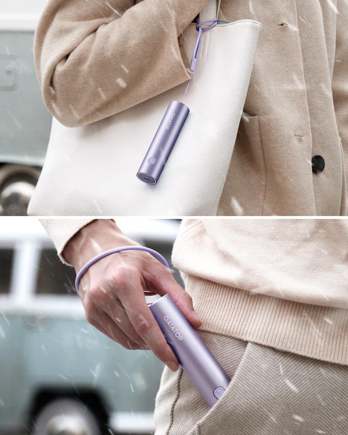 Gaiatop Calentadores de manos recargables, calentador de bolsillo portátil eléctrico, calentador de manos recargable, terapia de calor, grandes