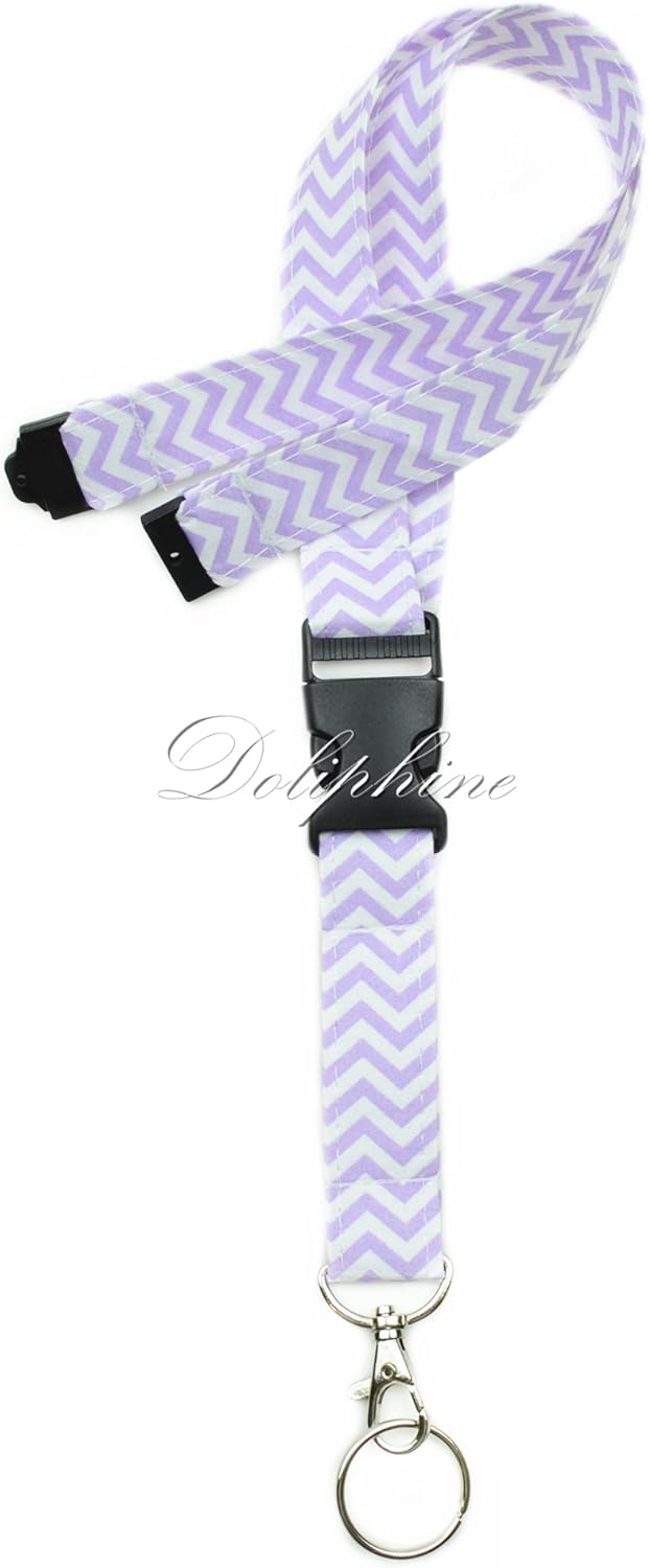 Wave escindidas tela cuello Chevron Lanyard con hebilla desmontable