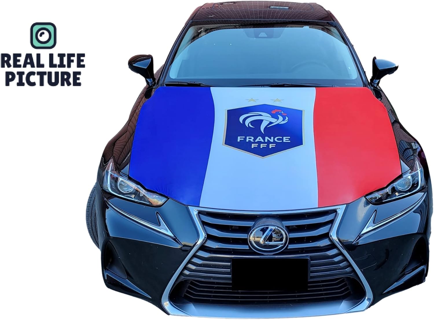 Bandera de la Copa Mundial de la FIFA de fútbol de Francia para el coche, tela elástica lavable y resistente a la intemperie, bandera no adhesiva de