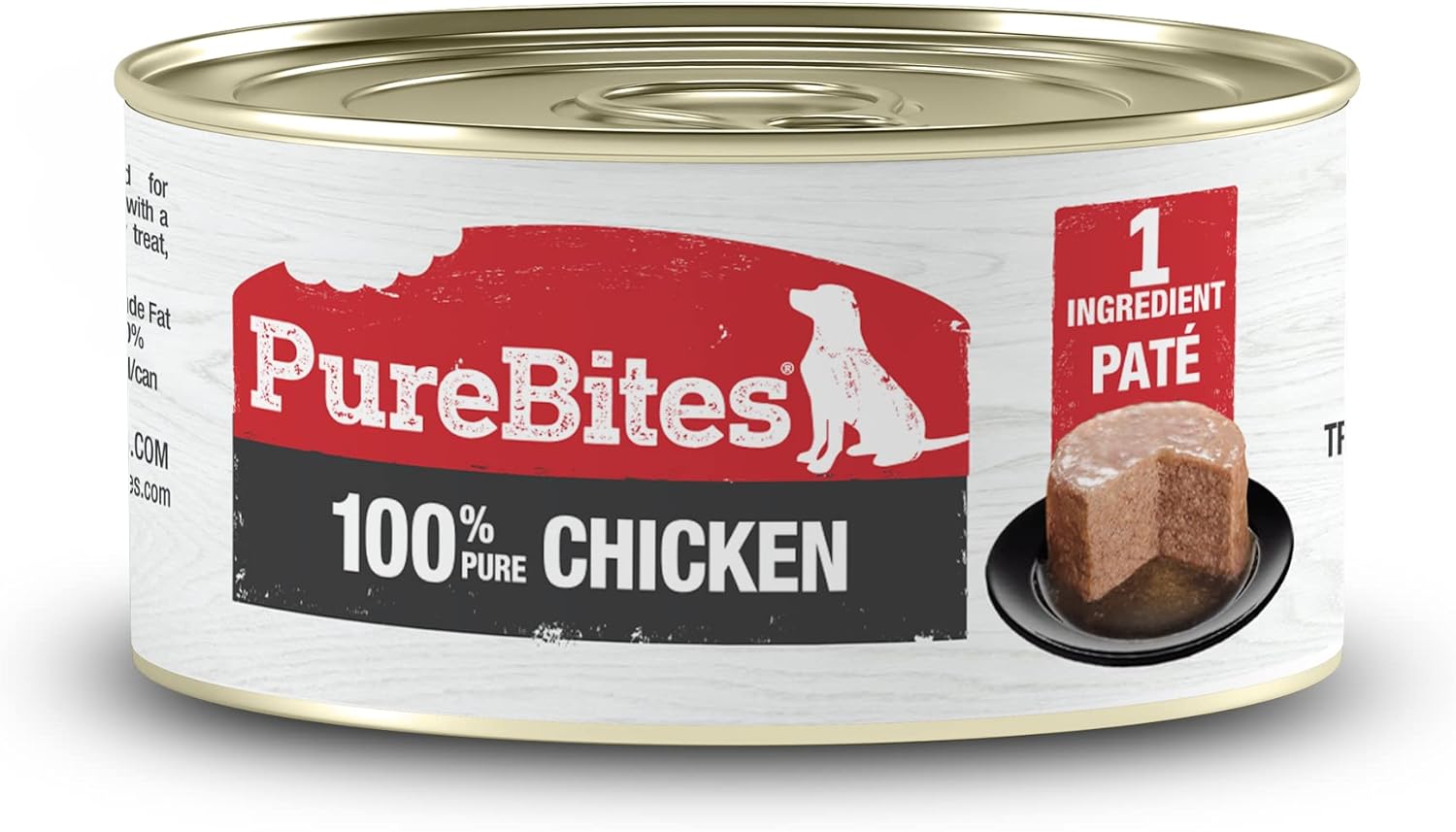 PureBites Patés de pollo para perros, solo 1 ingrediente, caja de 12