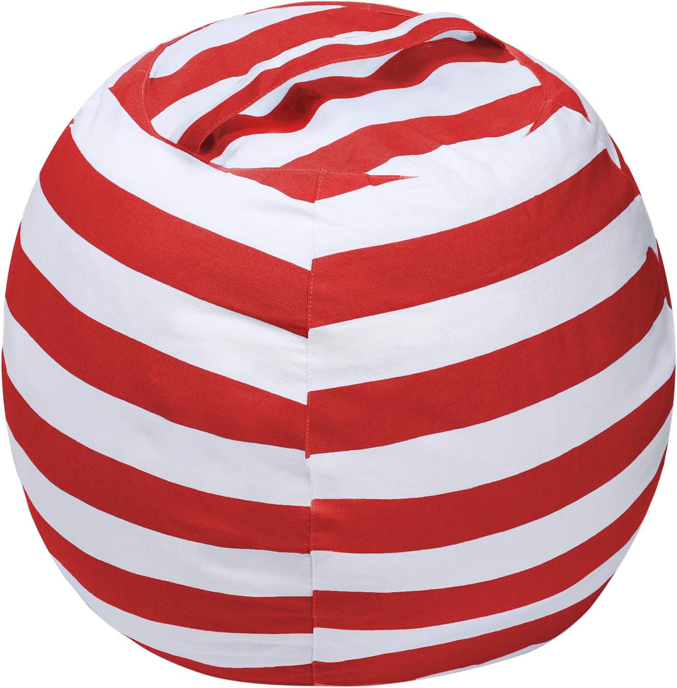 Puf con cremallera para almacenamiento de peluche y organizar habitaciones de niños y adultos, 24pulgadas