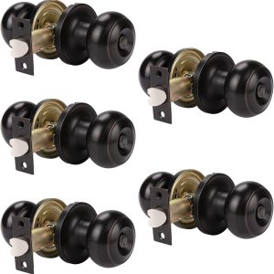 Probrico 609-ORB-BK – Perilla para puerta de baño, interior, sin llave, color bronce aceitado. Probrico 609-ORB-BK – Perilla para puerta de baño, interior, sin llave, color bronce aceitado.