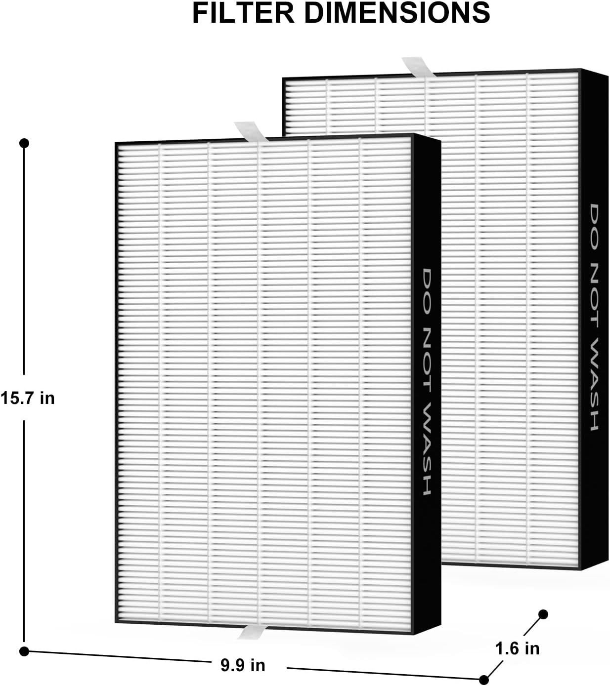 KC850U – Filtro HEPA de repuesto de alta calidad compatible con purificador de aire Sharp KC-850U KC850U, en comparación con la parte FZ-C100HFU,