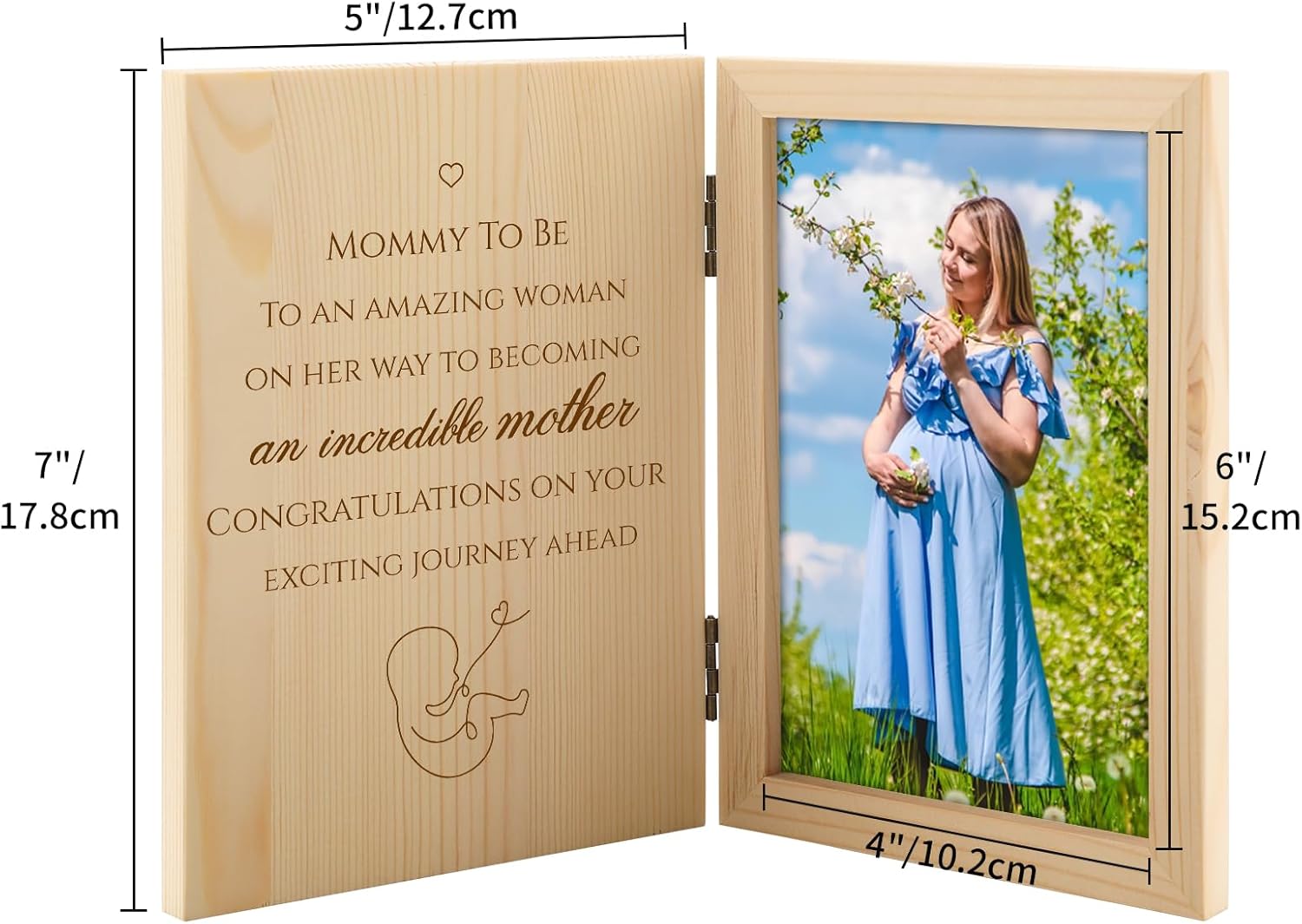 Regalos de embarazo para madres primerizas. Marco de fotos de recuerdo de ecograma de bebé, marco de ultrasonido de embarazo. La manera perfecta de