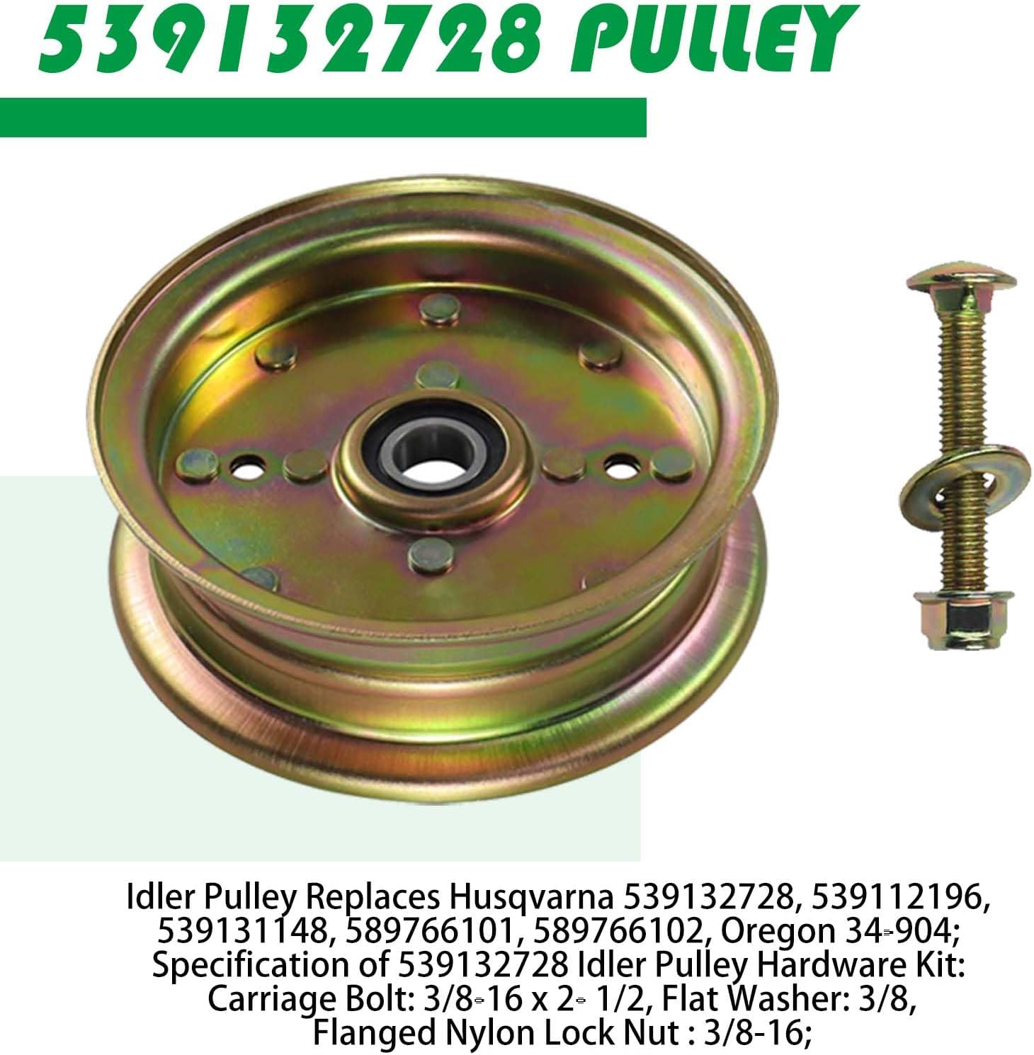 Paquete de 3 unidades 539112170 con polea 153535 539132728 sustituye a la polea 129861, 153535, 173436, 177865, 532177865, 539112171, 5321733. 436,