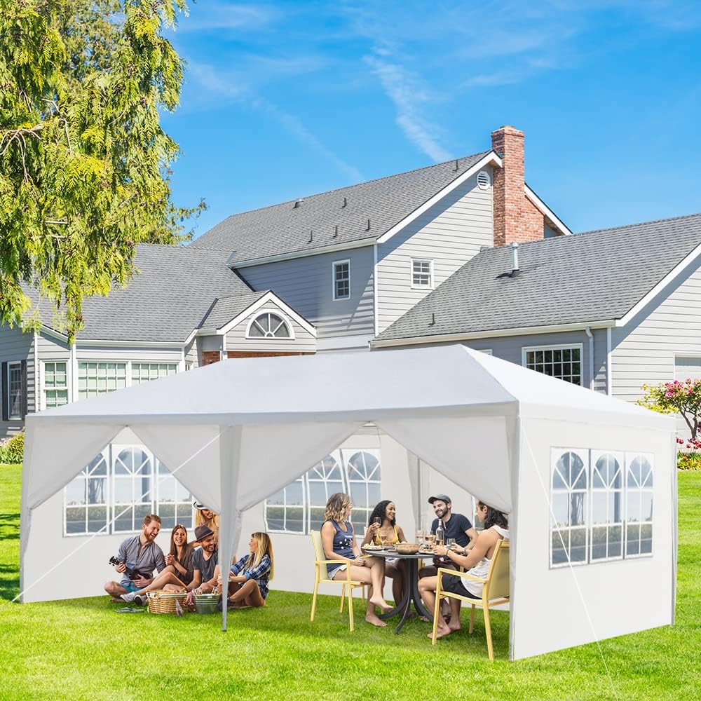 Carpa para exteriores, carpa de fiesta de boda, refugio de campamento, refugio instantáneo comercial, tienda de campaña impermeable con paredes