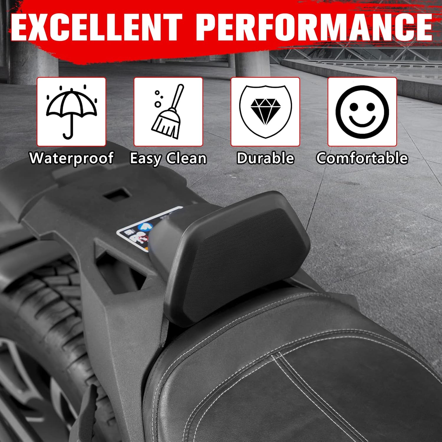 A & UTV PRO 1up – Respaldo de conductor para Can Am Ryker 600 900 Sport y Ryker Rally Edition 2019-2024, accesorios de soporte lumbar de ángulo